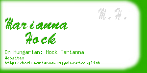 marianna hock business card